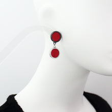 Load image into Gallery viewer, SWAYING RED AND LEOPARD EARRING 1665